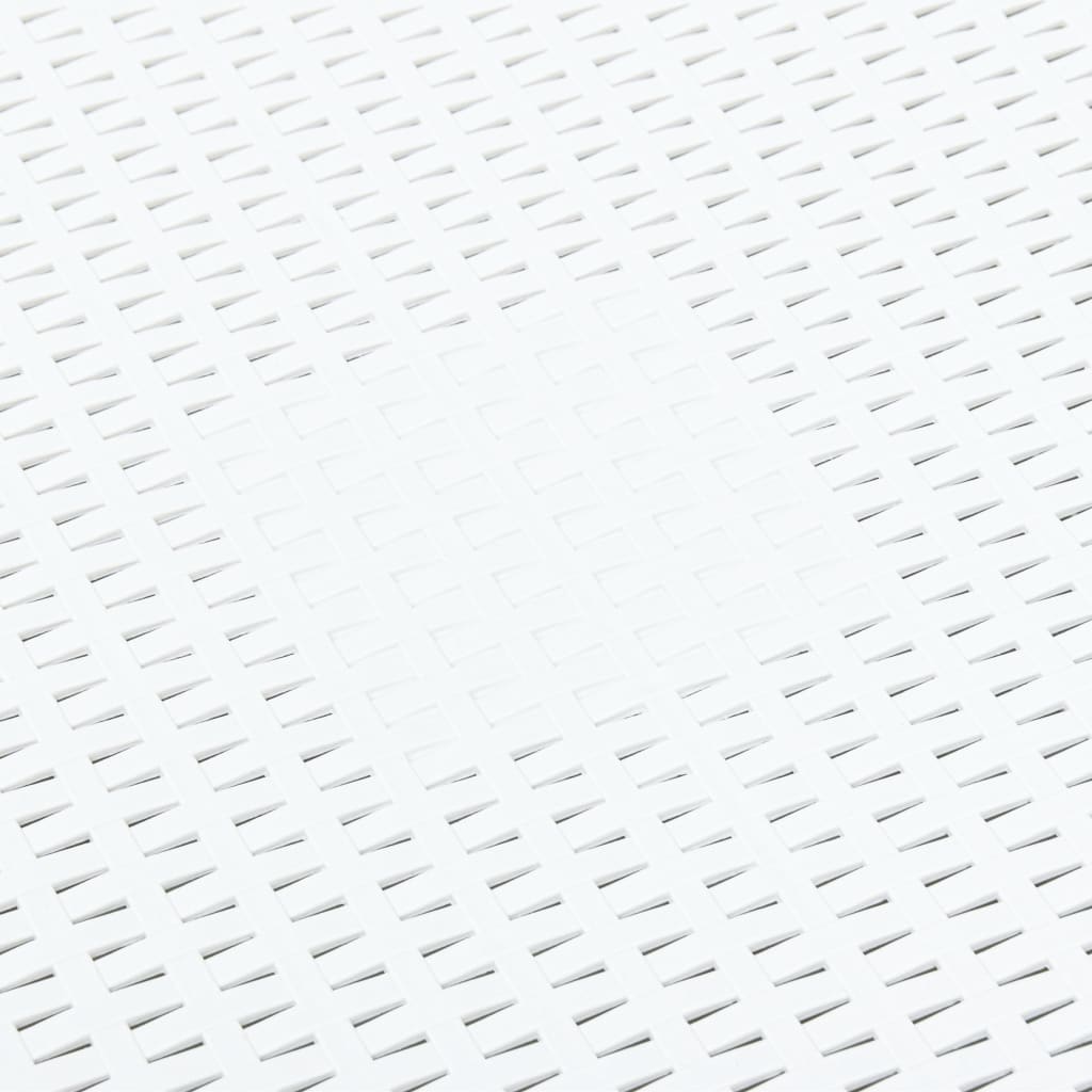 Beistelltisch Weiss 54×54×36,5 cm Kunststoff
